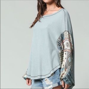 🦋LAST 1 Gorgeous & Soft Boho Gypsy Waffle Top 🦋